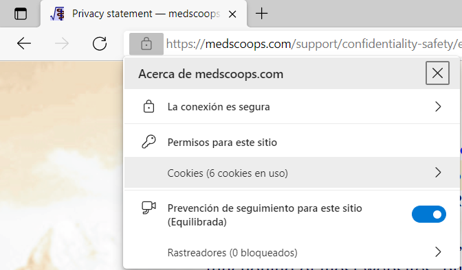 Exemple Edge – image 2 de 5: choisir le dossier «Cookies» (cliquer pour continuer)
